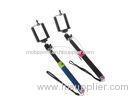 Foldable Monopod Selfie Stick With Cable , Pocket Wired Selfie Monopod