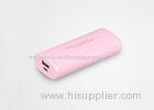 ABS Mini Pink Li-ion Power Bank 3600mAh 18650 , Portable Power Bank For Mobile Devices