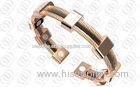 Magnets and Germanium Rose Gold Bangle Cable Shape with Black Two Tones