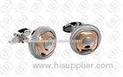 Ship Shaped Stainless Steel CuffLinks Rosed Gold Plated , Silver Cufflinks Engraved