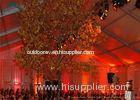 Classic Shape Decorated Wedding Tents Red Roof Linings / Curtains