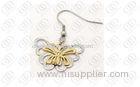 316L Stainless Steel Earrings Butterly Design Silver and Gold Plated