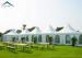 White PVC Fabric Pagoda Shape Outdoor Party Tents Aluminum Structure UV - Resistant