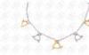 Fashion Stainless Steel Necklace With Two Tones , Thin Chain Necklace