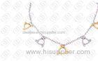 Fashion Stainless Steel Necklace With Two Tones , Thin Chain Necklace