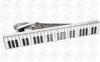 Mens Fashion Piano Key Tie Clip 316L Stainless Steel Enamel Design