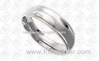 Polished Silver Stainless Steel Engagement Rings For Women And Men