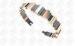 Black Plated Jewelry Ti2 Mens Titanium Bracelets With Rose Gold Accents