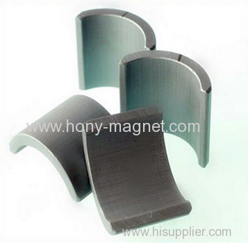 customized Silver N42 arc ndfeb magnet for Electric motor