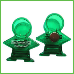 Man shaped Plastic Transparent Magnetic Office Clips