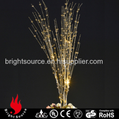 Warm White Lighting Golden Glitter Branch Led