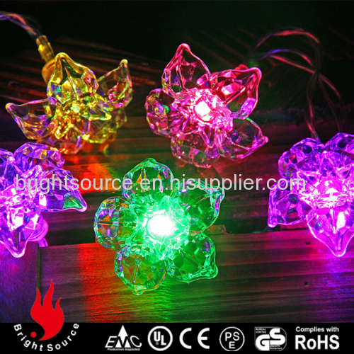 10L acrylic flower multi color LED string decorative lights