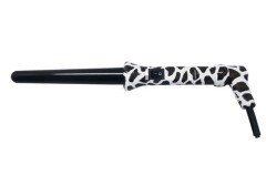 professional ultra polished pink leopard clipless hair curler