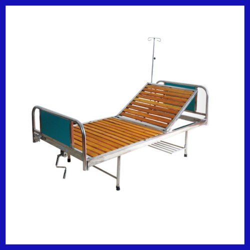 Single swing 2 cranks manual hospital bed