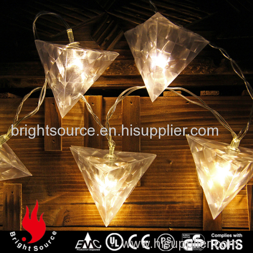 10L triangle cheap christmas lights for indoor decoration