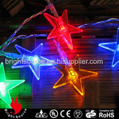 acrylic star multi color LED string decorative lights