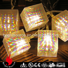 10 leds decorative string lights with square pvc decoration