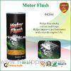 Motor flush of car cleaning chemicals to clean petrol engine sludge safety