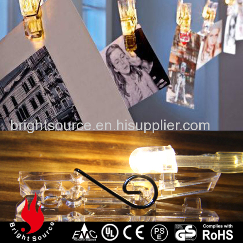 acrylic photo clip warm white LED string decorative lights