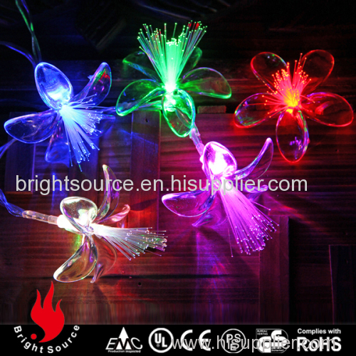 20 leds fiber optic lighting with clear acylic flower decorated