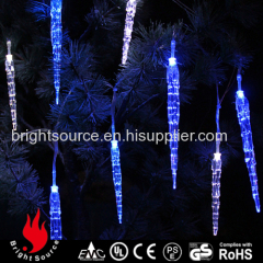 acrylic icicle curtain light blue and white LED string decorative lights