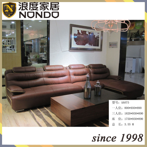 Sofa set living room furniture leather sofa AA075