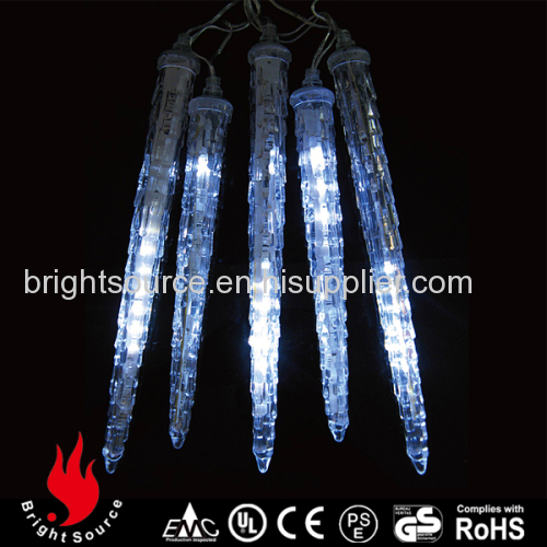 snowfall icicle curtain white LED string decorative lights