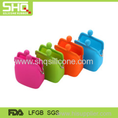 Colorful silicone rubber coin wallet