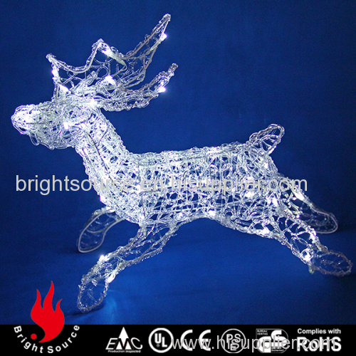 running reindeer with lights