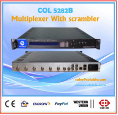 Mpeg2 and mpeg4 TS mux scrambler 8 in 2 outs DVB headend support IP udp out