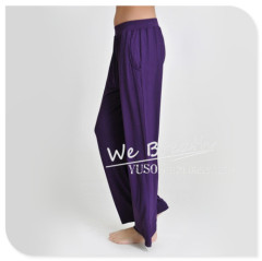 Apparel & Fashion Pants & Shorts Bamboo Fiber Full Length Casual Pants Solid Colors Yoga Lounge Wear