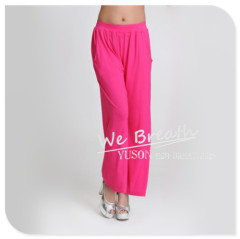Apparel & Fashion Pants & Shorts Bamboo Fiber Full Length Casual Pants Solid Colors Yoga Lounge Wear
