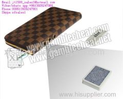 XF brand LV wallet double camera for poker analyzer and marked cards