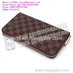 XF brand LV wallet double camera for poker analyzer and marked cards