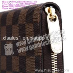 XF brand LV wallet double camera for poker analyzer and marked cards