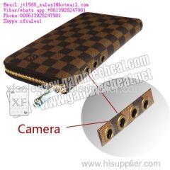 XF brand LV wallet double camera for poker analyzer and marked cards