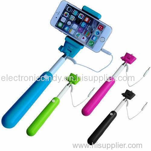 charging-free extendable cable take pole selfie stick