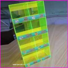 Custom Wirelss Retail Counter 4-tier 8-bins Acrylic Cellphone Accessory Display Case