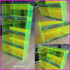 Custom Wirelss Retail Counter 4-tier 8-bins Acrylic Cellphone Accessory Display Case