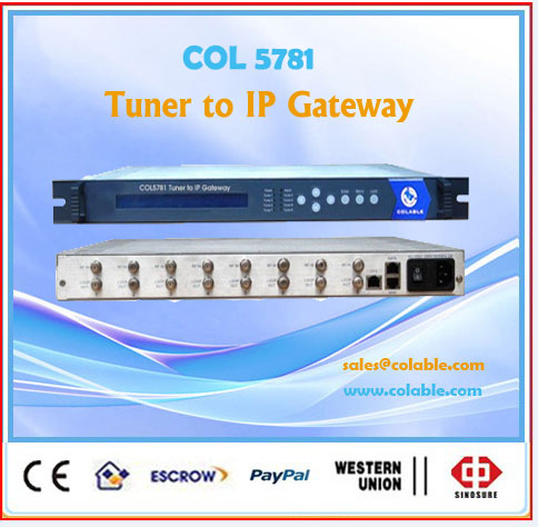 8 tuner (DVB-S/DVB-S2 /DVB-T/DVB-C/ISDB-T optional) to ip gateway