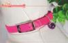 Sparkle One Row Diamond Pink Nylon Pet Collar With Bell 1 / 2&quot; W Adjustable 7-10&quot; Neck