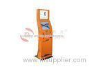 Queue Ticket Vending Digital Sign Kiosk Terminals for Credit Card , Orange