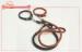 Cowhide Braided Leather Dog Collars And Leashes Adjustable 40-60cm * 1.8cm