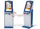 Large Commercial Self Service Banking Kiosk Touch Screen With Camera Printer