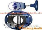 Cast Iron U Type Butterfly Valves , Center line Flange Butterfly Valves with Worm Gear