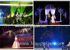 Blue And White LED Star Cloth Backdrop For Festival Celebration , LED Light Curtain Wall