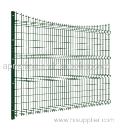 Ral 6005 powder coated Nylofor welded wire panel fencing factory/Professional Manufacturer Of 3D Curvy Welded Wire Fence