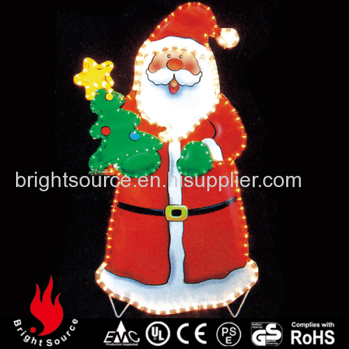 Christmas Rope Lights With Santa Design