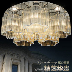 Warm bedroom lamp glass rod crystal lamp living room lighting fixtures crystals for chandeliers