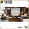 Luxury antique wooden sectional leather sofa